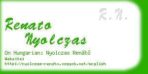 renato nyolczas business card